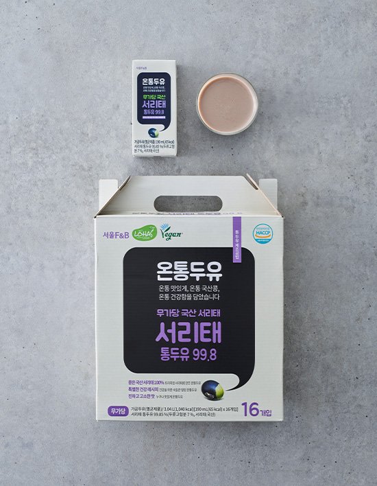 온통두유 서리태 통두유 99.8 (190mL X 16개) 상품 이미지